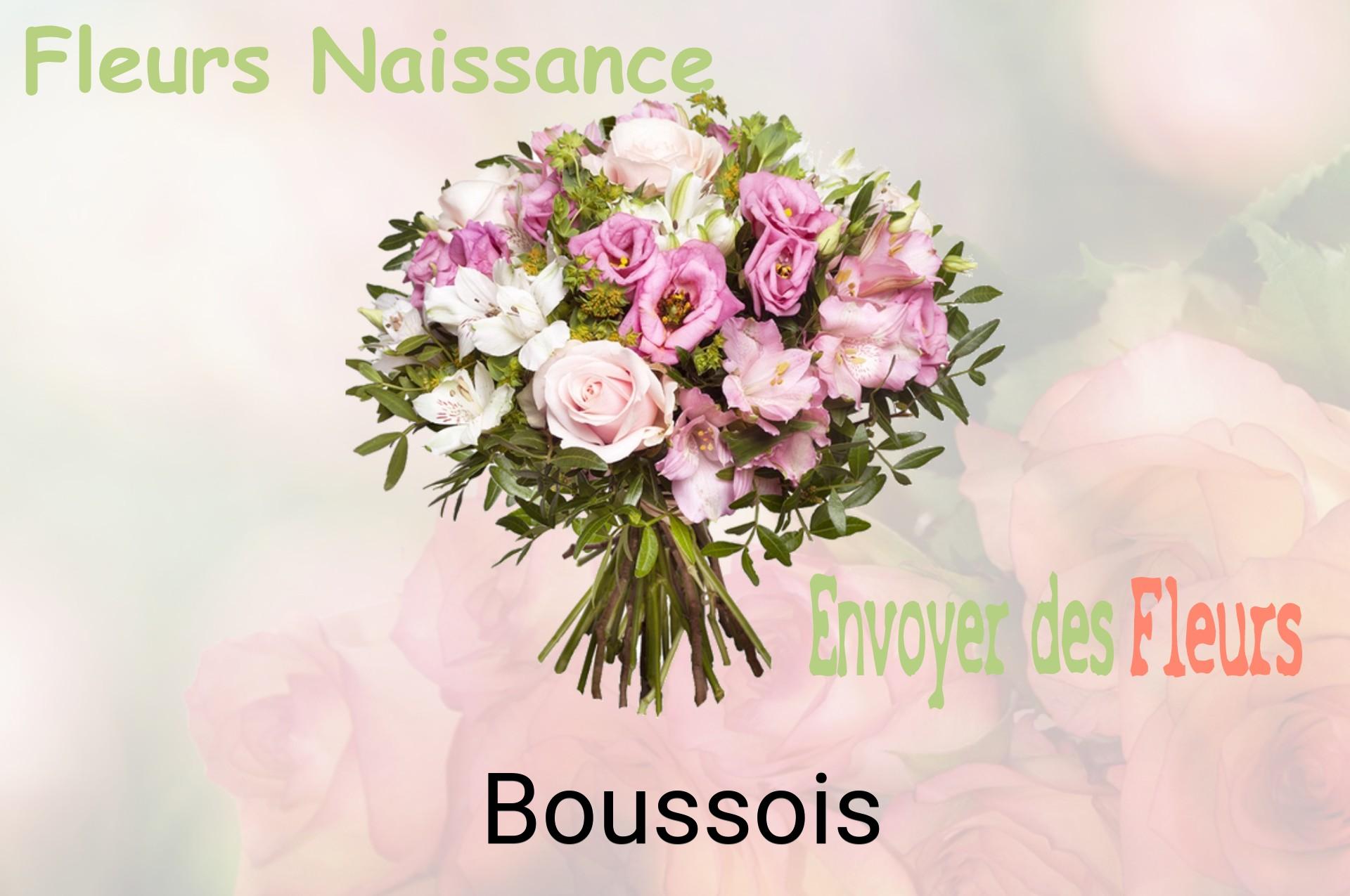 Bouquet de fleurs de naissance livré à Boussois