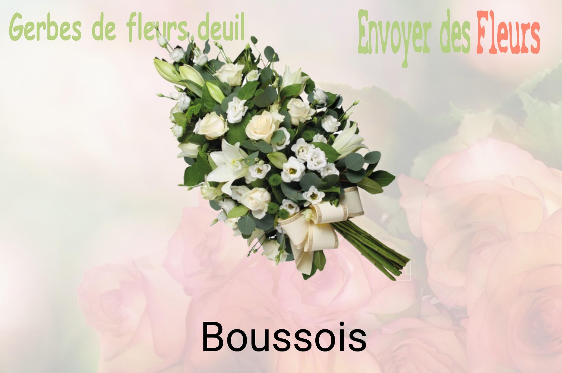 Gerbe de fleurs de deuil livrée à Boussois